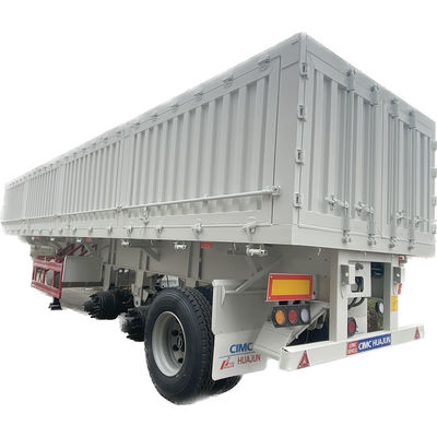 Truck Trailer 60Tons Side Dumper Semi Trailer with 28t Heavy Duty Landing Gear