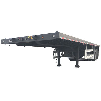 12400*2500*1580mm, 12400*2500*1580mm CIMC 3 Axles Container Flatbed Semi Trailer 60tons