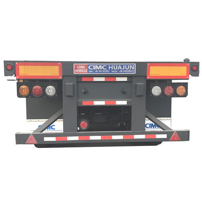 12400*2500*1580mm, 12400*2500*1580mm CIMC 3 Axles Container Flatbed Semi Trailer 60tons